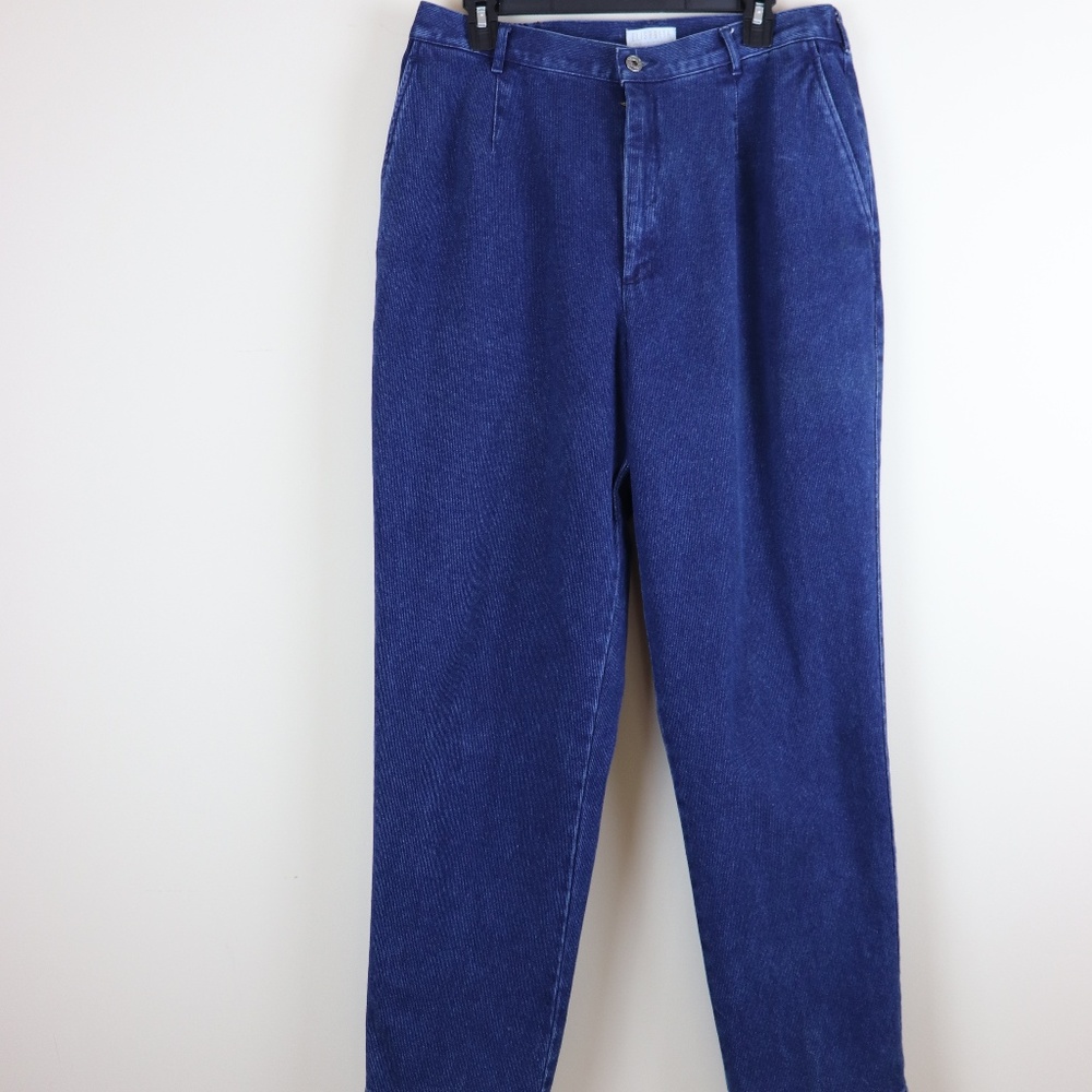Elisabeth Liz Claiborne Denim Rib Slacks Size 16